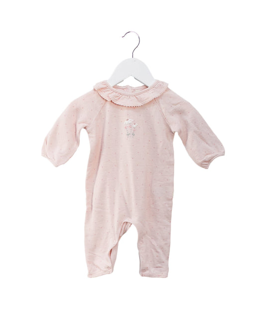A Pink Long Sleeve Jumpsuits from Albetta in size 0-3M for girl. (Front View)