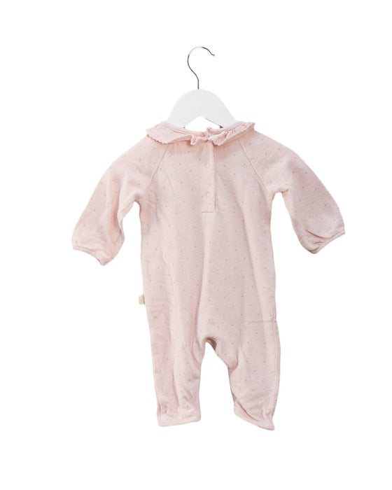 A Pink Long Sleeve Jumpsuits from Albetta in size 0-3M for girl. (Back View)