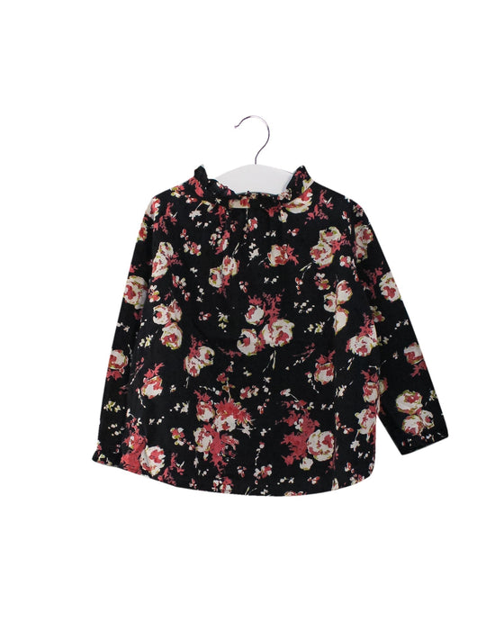 A Black Long Sleeve Tops from Bonpoint in size 3T for girl. (Front View)