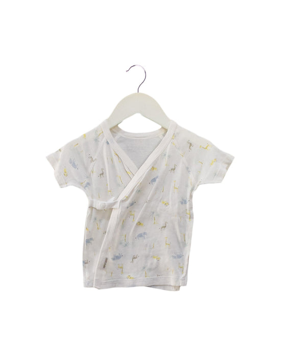 A Ivory Short Sleeve Tops from Petit Main in size 3-6M for neutral. (Front View)