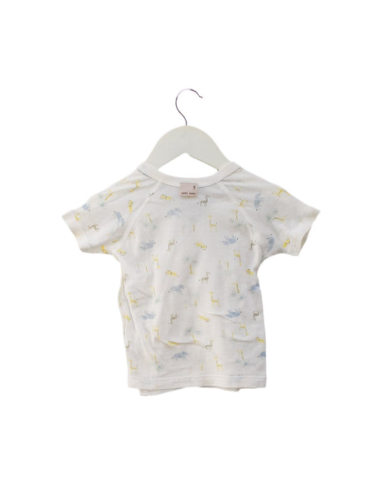 A Ivory Short Sleeve Tops from Petit Main in size 3-6M for neutral. (Back View)