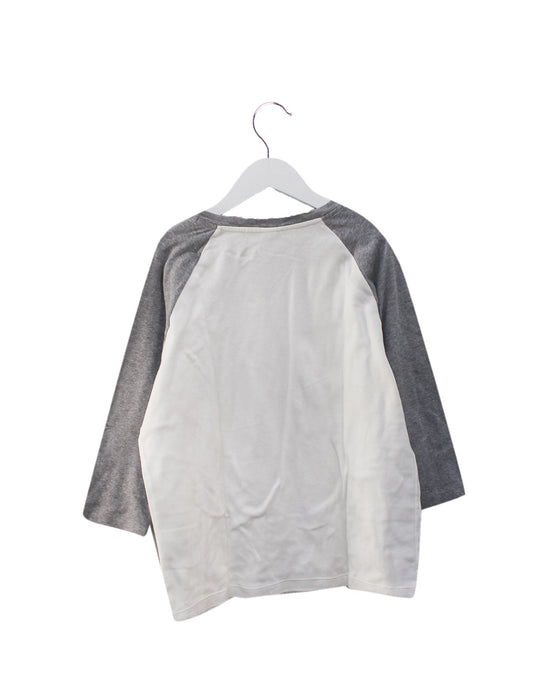 A Grey Long Sleeve Tops from Petit Bateau in size 12Y for girl. (Back View)