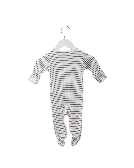 A White Onesies from Mori in size 0-3M for neutral. (Back View)