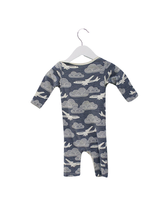 A Blue Long Sleeve Jumpsuits from Winter Water Factory in size 0-3M for boy. (Back View)