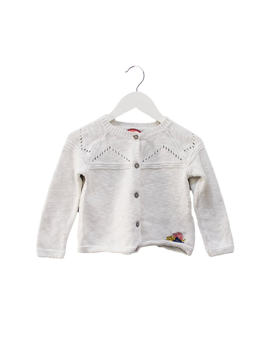 A White Cardigans from Sergent Major in size 3T for girl. (Front View)
