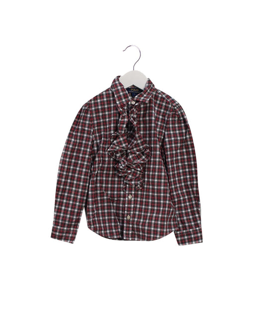 A Red Shirts from Polo Ralph Lauren in size 5T for girl. (Front View)