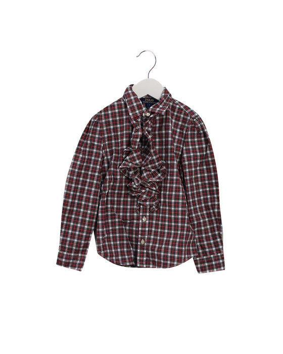 A Red Shirts from Polo Ralph Lauren in size 5T for girl. (Front View)