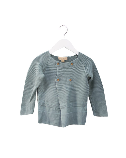 A Teal Cardigans from La Petite Collection in size 2T for girl. (Front View)