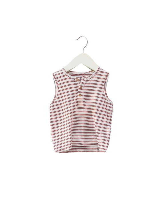 A Red Sleeveless Tops from Vertbaudet in size 12-18M for girl. (Front View)