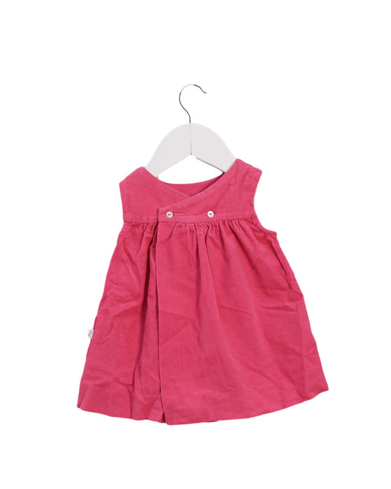 A Pink Sleeveless Dresses from Jacadi in size 0-3M for girl. (Back View)