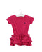 A Pink Short Sleeve Dresses from Ralph Lauren in size 0-3M for girl. (Front View)