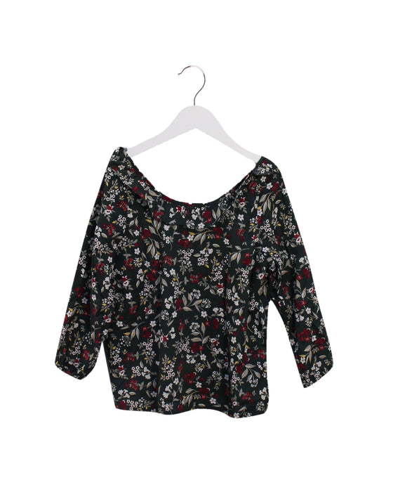 A Green Long Sleeve Tops from Excuse My French in size 10Y for girl. (Front View)