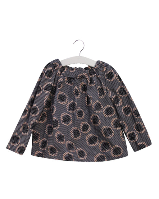 A Grey Long Sleeve Tops from Bonpoint in size 3T for girl. (Front View)