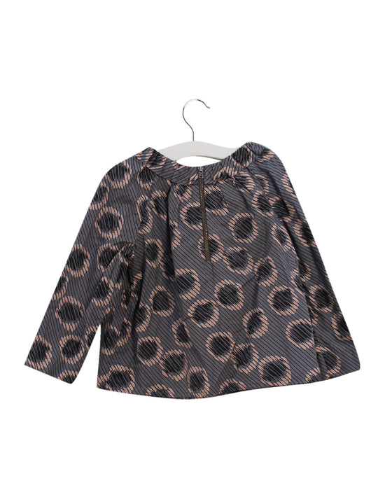 A Grey Long Sleeve Tops from Bonpoint in size 3T for girl. (Back View)