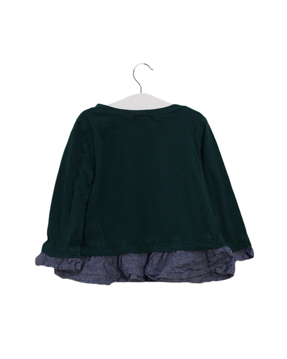 A Green Long Sleeve Tops from Crewcuts in size 2T for girl. (Back View)