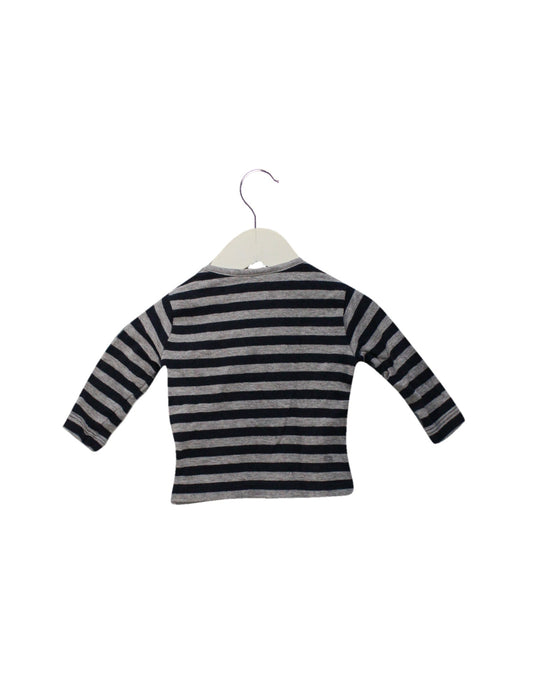 A Grey Long Sleeve Tops from Bout'Chou in size 3-6M for boy. (Back View)