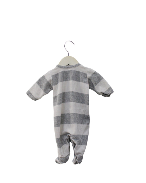 A Grey Onesies from Petit Bateau in size 0-3M for boy. (Back View)