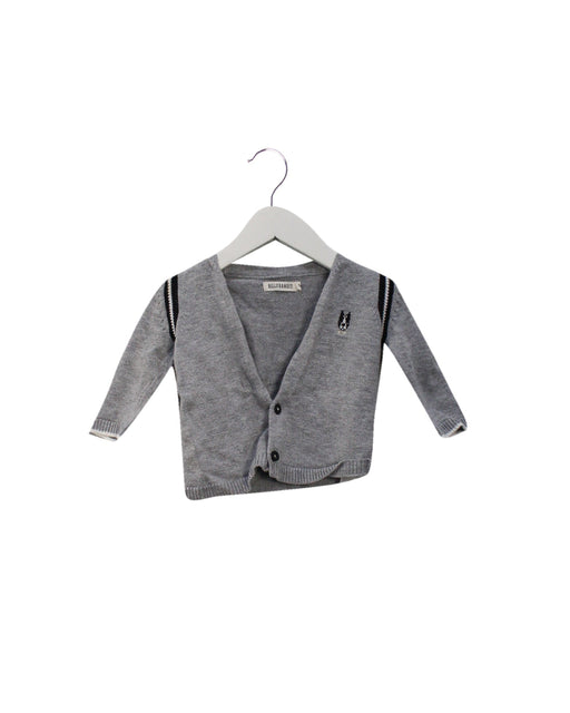 A Grey Cardigans from Billybandit in size 3-6M for boy. (Front View)