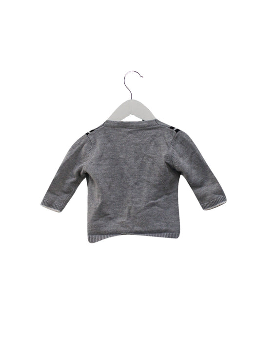 A Grey Cardigans from Billybandit in size 3-6M for boy. (Back View)