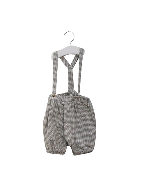 A Grey Overall Shorts from Bout'Chou in size 6-12M for girl. (Front View)