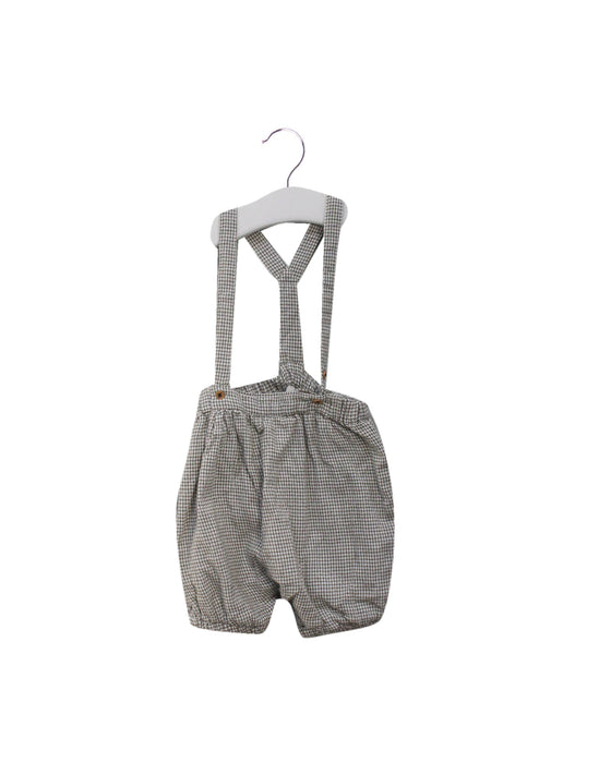 A Grey Overall Shorts from Bout'Chou in size 6-12M for girl. (Front View)