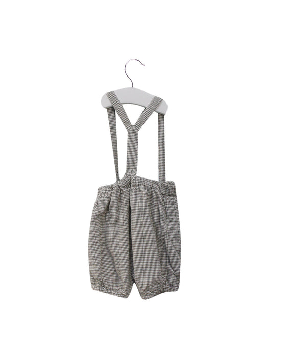 A Grey Overall Shorts from Bout'Chou in size 6-12M for girl. (Back View)