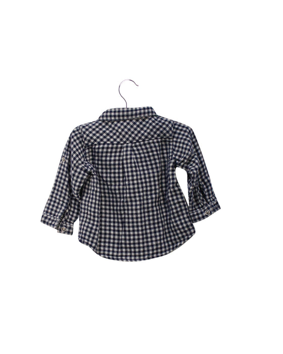 A Blue Shirts from Petit Bateau in size 3-6M for boy. (Back View)