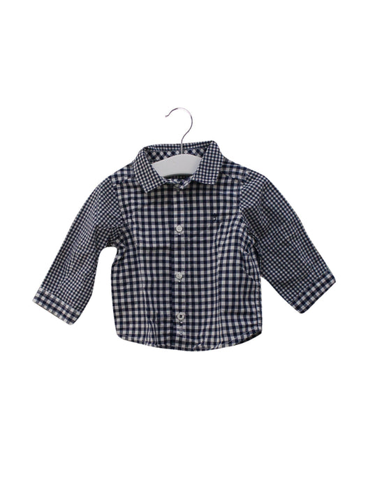 A Blue Shirts from Jacadi in size 3-6M for boy. (Front View)