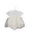 A White Short Sleeve Dresses from Chickeeduck in size 12-18M for girl. (Front View)