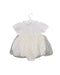 A White Short Sleeve Dresses from Chickeeduck in size 12-18M for girl. (Back View)