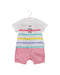 A Pink Short Sleeve Rompers from Mides in size 0-3M for girl. (Front View)