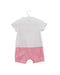 A Pink Short Sleeve Rompers from Mides in size 0-3M for girl. (Back View)