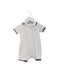 A White Short Sleeve Rompers from Petit Bateau in size 3-6M for boy. (Front View)
