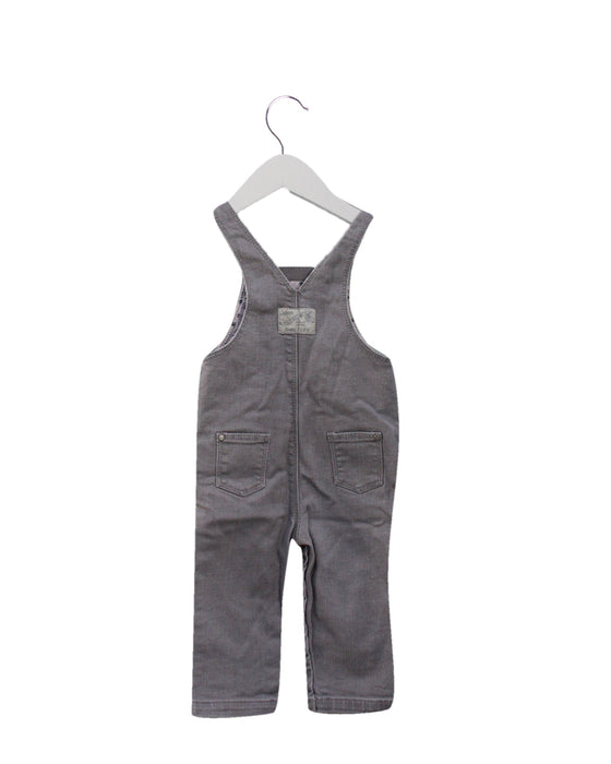 A Grey Long Overalls from Petit Bateau in size 3-6M for boy. (Back View)