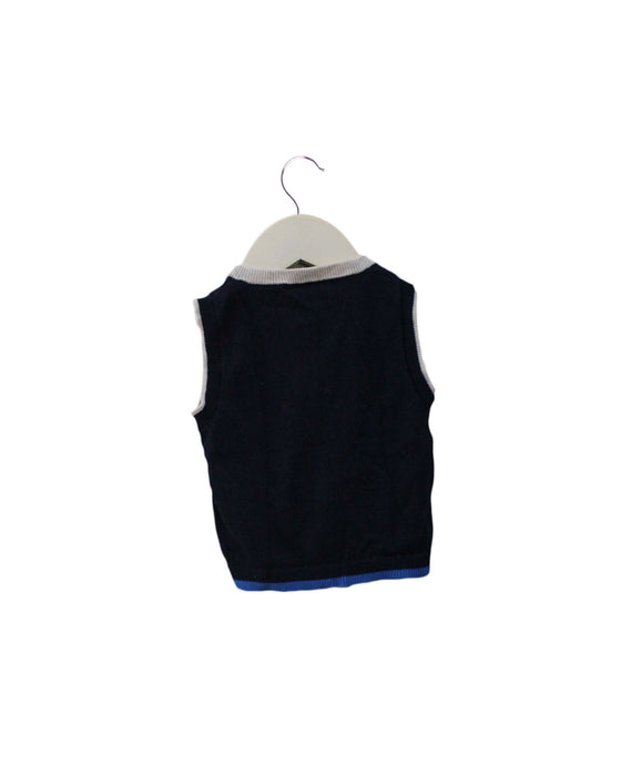 A Navy Sweater Vests from Boss in size 3-6M for boy. (Back View)