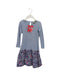 A Blue Long Sleeve Dresses from Sophie Catalou in size 5T for girl. (Front View)
