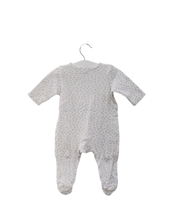 A White Onesies from Bout'Chou in size 3-6M for girl. (Back View)