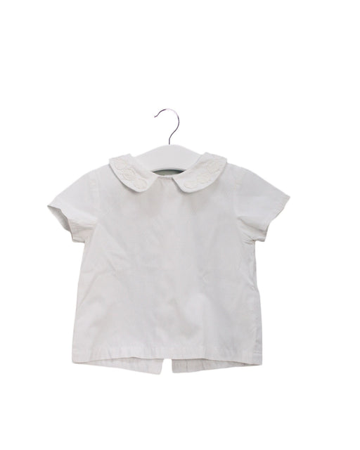 A White Short Sleeve Tops from Gingersnaps in size 12-18M for girl. (Front View)