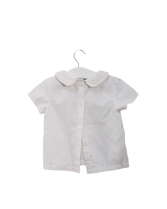 A White Short Sleeve Tops from Gingersnaps in size 12-18M for girl. (Back View)