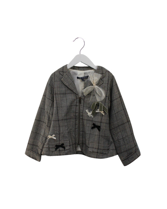 A Grey Lightweight Jackets from Lili Gaufrette in size 8Y for boy. (Front View)