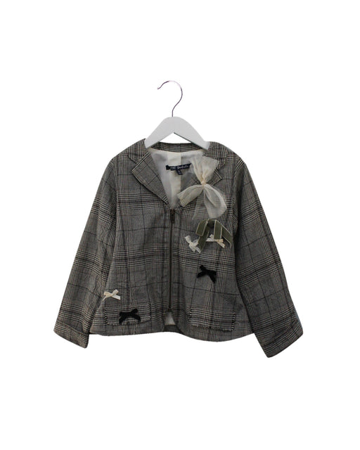 A Grey Lightweight Jackets from Lili Gaufrette in size 8Y for boy. (Front View)