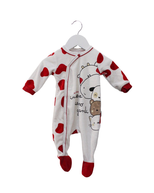 A White Onesies from Chicco in size 0-3M for girl. (Front View)