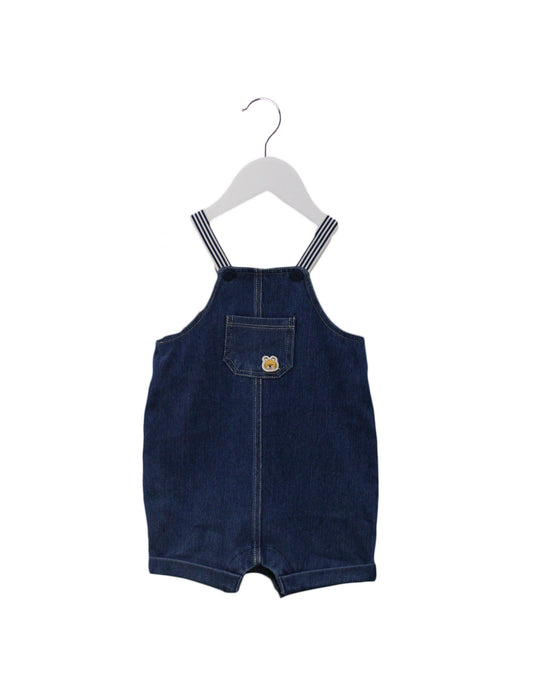 A Blue Overall Shorts from Mayoral in size 6-12M for boy. (Front View)