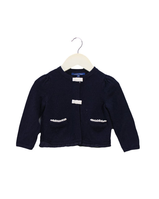 A Navy Cardigans from Nicholas & Bears in size 12-18M for girl. (Front View)