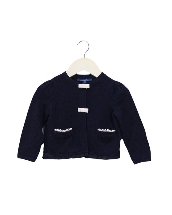 A Navy Cardigans from Nicholas & Bears in size 12-18M for girl. (Front View)