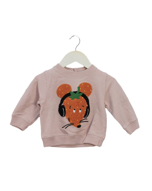 A Pink Sweatshirts from Emile et Ida in size 3-6M for girl. (Front View)