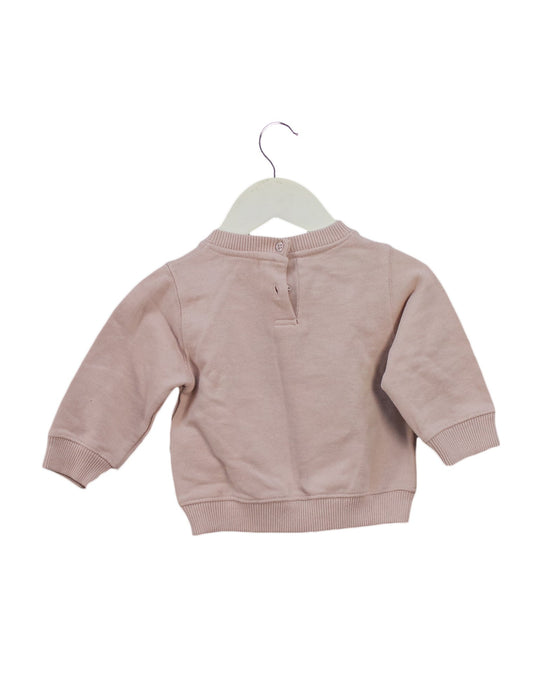 A Pink Sweatshirts from Emile et Ida in size 3-6M for girl. (Back View)