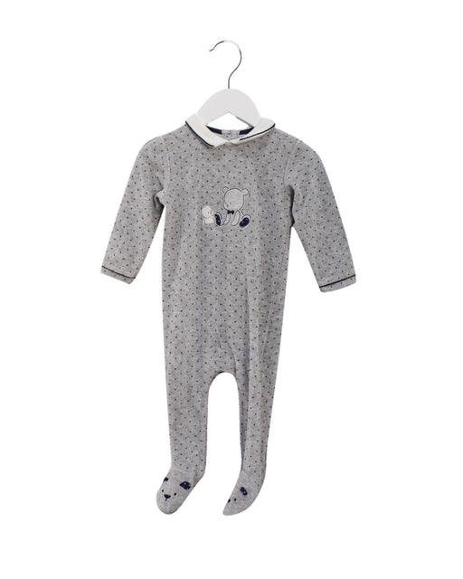 A Grey Long Sleeve Jumpsuits from Mayoral in size 6-12M for boy. (Front View)