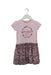 A Pink Short Sleeve Dresses from Steiff in size 3T for girl. (Front View)