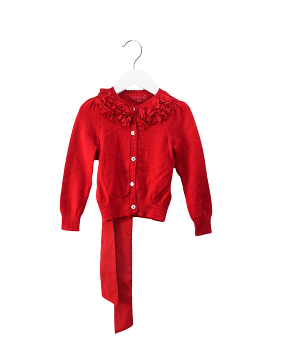 A Red Cardigans from Nicholas & Bears in size 3T for girl. (Front View)
